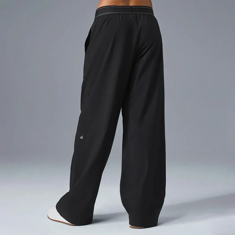 LO Top Women'S Yoga Aspire Tank Suit Pants Sport Vest Gym Activewear Loose Casual Breathable Comfortable High Waisted Pants