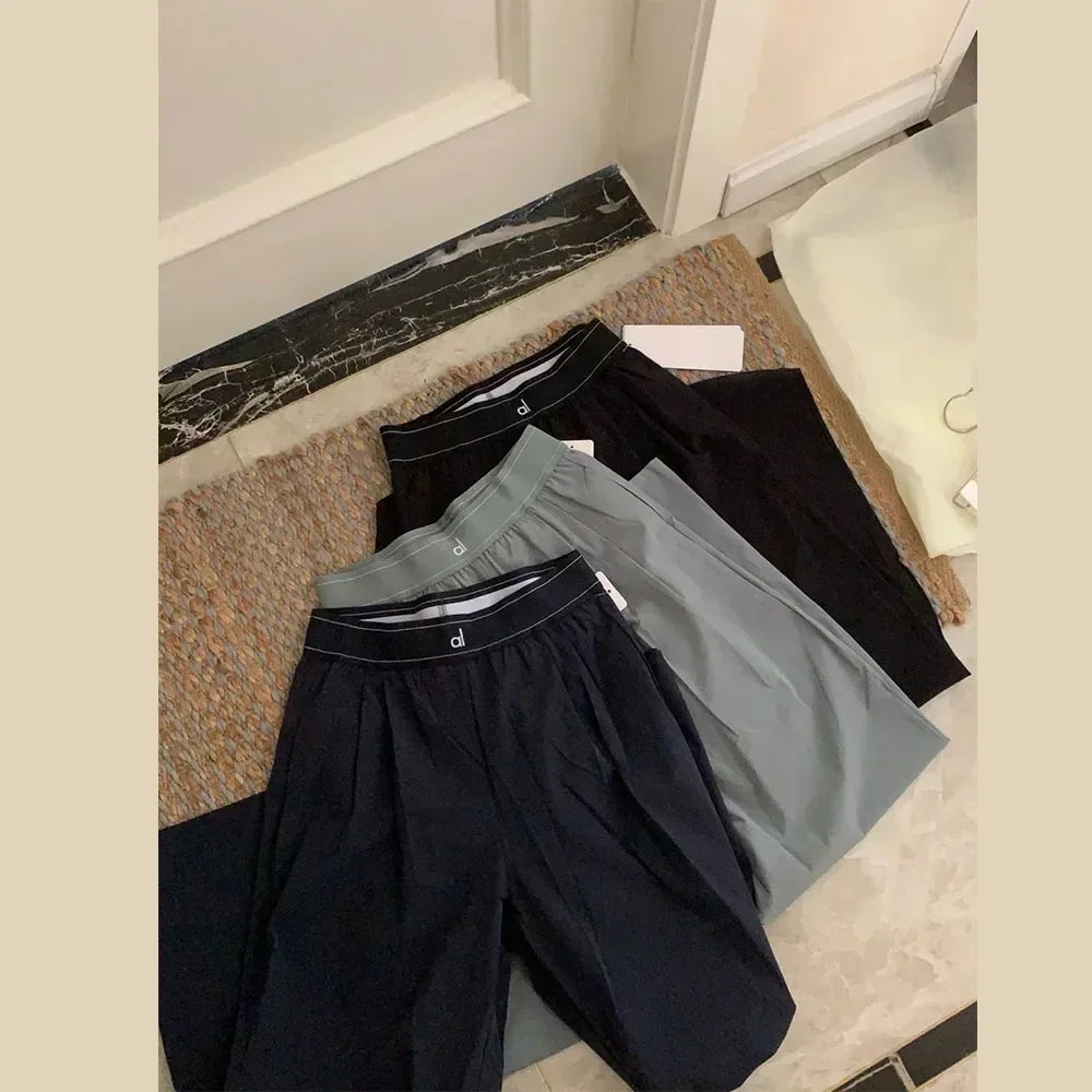 LO Top Women'S Yoga Aspire Tank Suit Pants Sport Vest Gym Activewear Loose Casual Breathable Comfortable High Waisted Pants